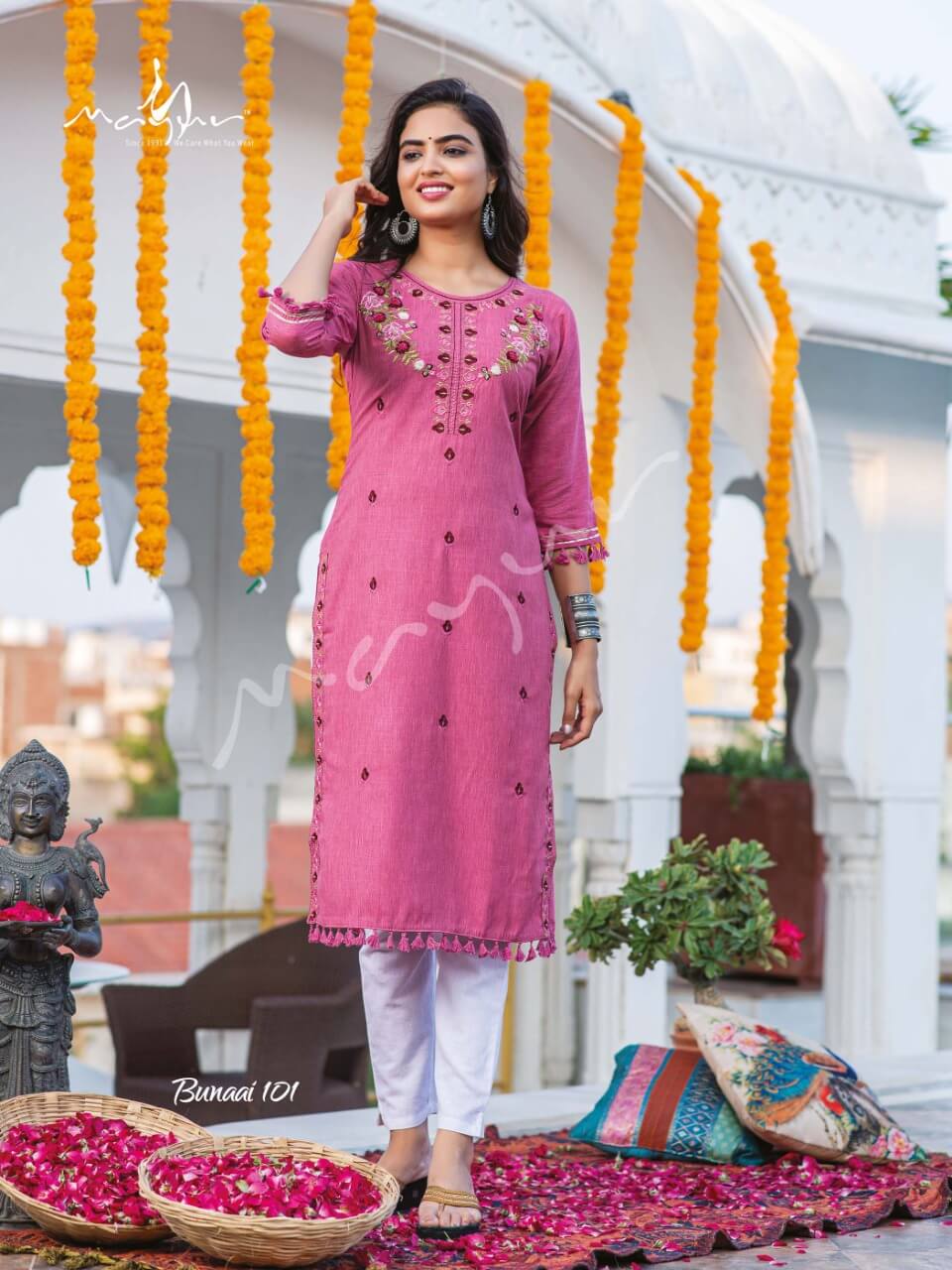 Mayur Bunaai Fancy Festive Wear New Designer Rayon Kurti Collection 